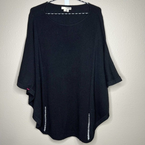 Lable + Thread Women's Black Knit Pullover Poncho Sweater Size S - Picture 1 of 7